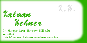 kalman wehner business card